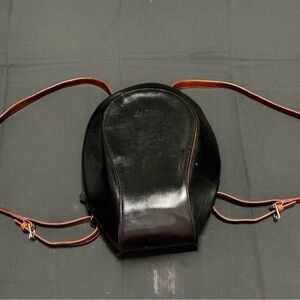 La Philipe Black Backpack with Brown Leather Trim Gently Used